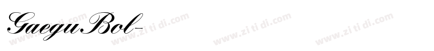Gaegu Bol字体转换